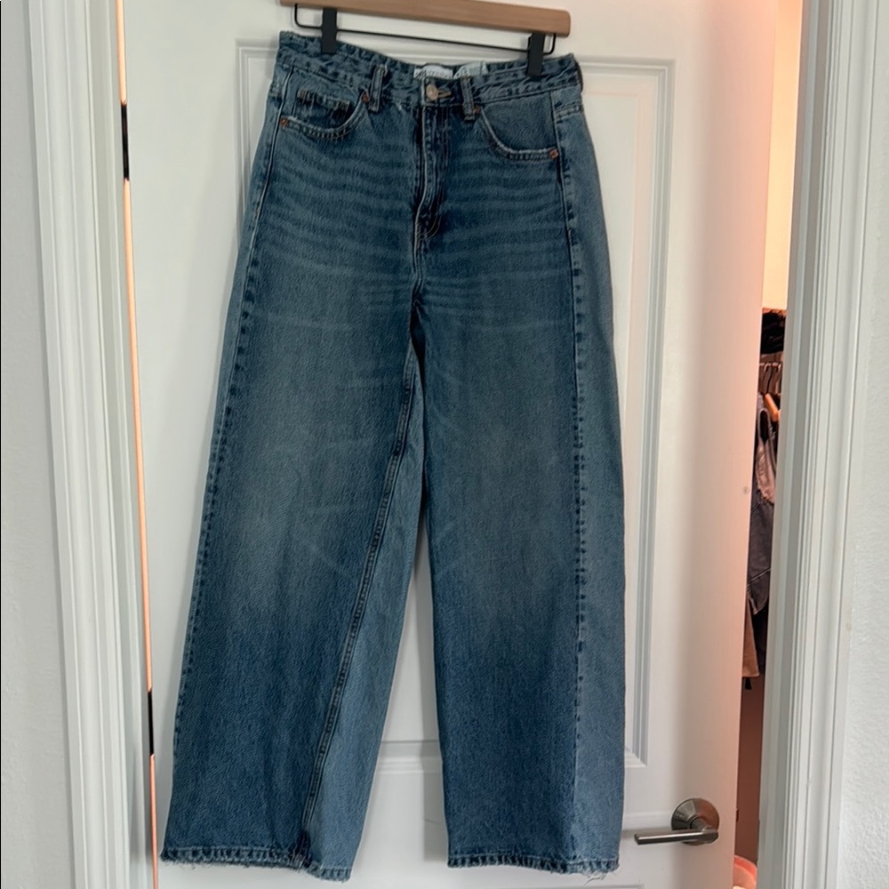 Zara Blue Wide-Leg Jeans